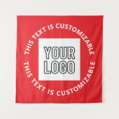 Tenture Votre logo/toute image téléchargée et tout texte c (Devant)