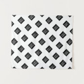 Tenture Votre Motif de logo simple et répétitif | Blanc (Devant (Horizontal))