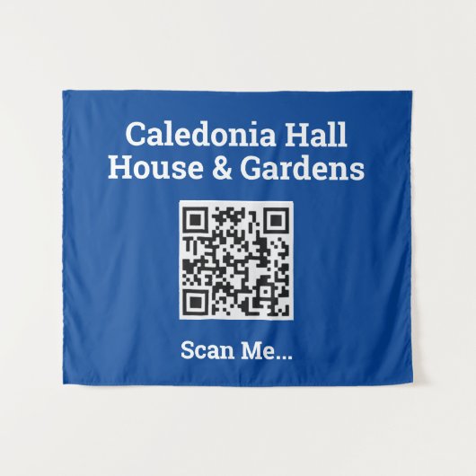 Tenture Votre mur de conception de code QR (Devant (Horizontal))