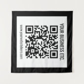 Tenture Votre nom d'entreprise et votre code QR modifié (Devant (Horizontal))