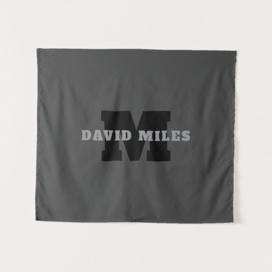 Tenture Votre nom ou nom commercial | Masculine moderne Gr (Devant (Horizontal))