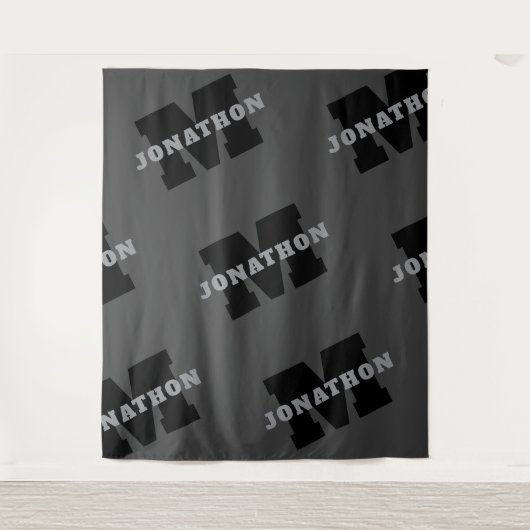 Tenture Votre nom ou nom commercial | Masculine moderne Gr (Devant)