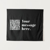Tenture Votre propre code QR téléchargé & Texte Rétro Modi (Devant (Horizontal))