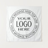 Tenture Votre propre logo et votre propre texte circulaire (Devant)