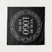 Tenture Votre propre logo et votre propre texte circulaire (Devant (Horizontal))