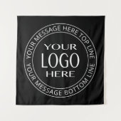 Tenture Votre propre logo et votre propre texte circulaire (Devant)