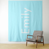 Tenture Votre propre nom ou mot | Ciel bleu doux (En situation)