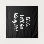 Tenture Voudras-tu m'épouser | Demande en mariage (Devant (Horizontal))