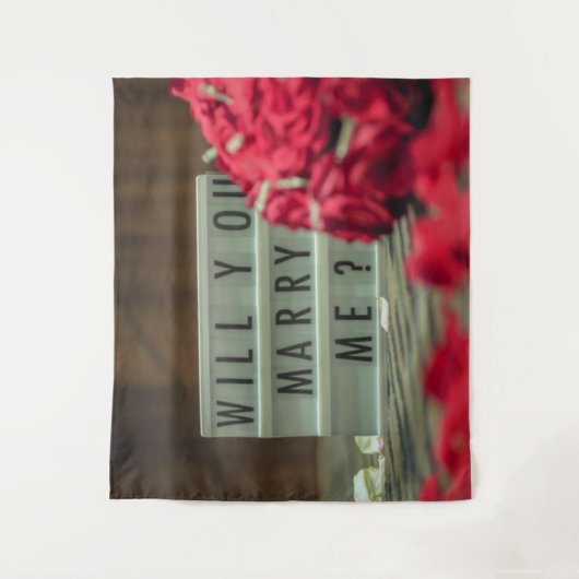 Tenture Vous épouserez-moi ? Demande en mariage (Devant)