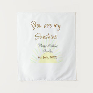 Tenture Vous êtes mon anniversaire pastel jaune add nam