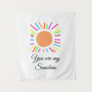 Tenture vous êtes mon soleil jaune orange rayons de soleil