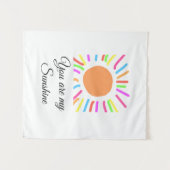 Tenture vous êtes mon soleil jaune orange rayons de soleil (Devant (Horizontal))