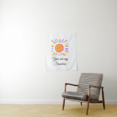 Tenture vous êtes mon soleil jaune orange rayons de soleil (En situation)