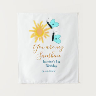 Tenture Vous êtes mon soleil jaune orange soleil papillon
