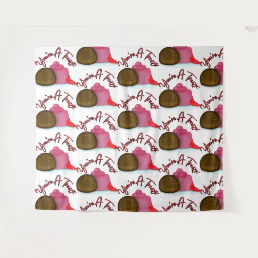 Tenture Vous êtes un gâteau Fraise Rempli Saint-Valentin (Devant (Horizontal))