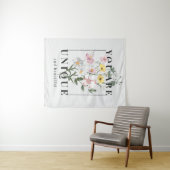 Tenture Vous êtes un Slogan floral unique (En situation (horizontale))