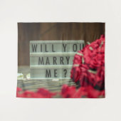 Tenture Vous m'épouserez ? Demande en mariage (Devant (Horizontal))