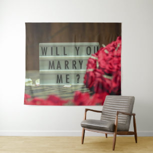 Tenture Vous m'épouserez ? Demande en mariage