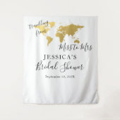 Tenture Voyage de Miss à Mme Toile de fond Photobooth (Devant)