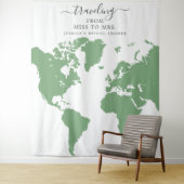 Tenture Voyage de Miss à Mrs Toile de Fond de Mariage (En situation)