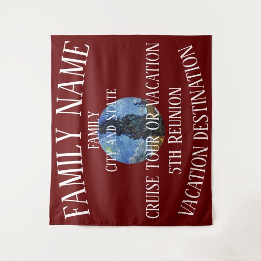 Tenture Voyage en famille Croisière Bateau Groupe Contexte (Devant)