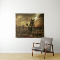 Voyage en mer au clair de lune, art maritime