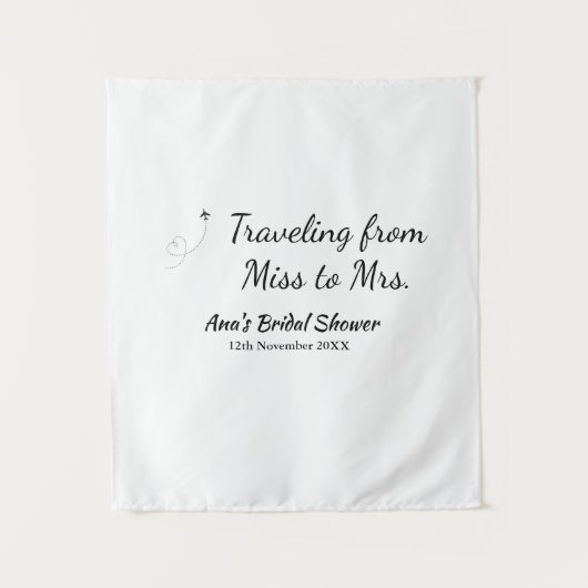 Tenture Voyage enterrement de vie de jeune fille ajouter n (Devant)