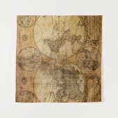 Tenture Voyage historique : 1746 Carte du monde (Devant (Horizontal))