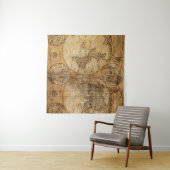 Tenture Voyage historique : 1746 Carte du monde (En situation (horizontale))