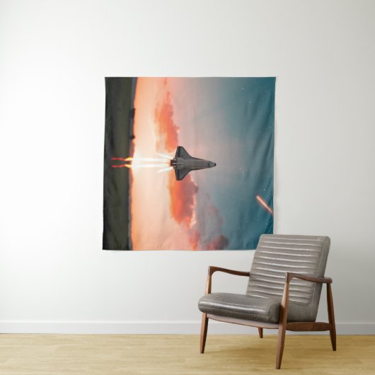 Tenture Voyage spatial (En situation (horizontale))