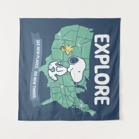 Tenture Voyage sur route | Explorez les cacahuètes (Devant (Horizontal))