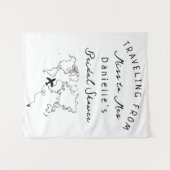 Tenture Voyager de Mlle à Mme Contexte personnalisé (Devant (Horizontal))