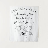 Tenture Voyager de Mlle à Mme Contexte personnalisé (Devant)