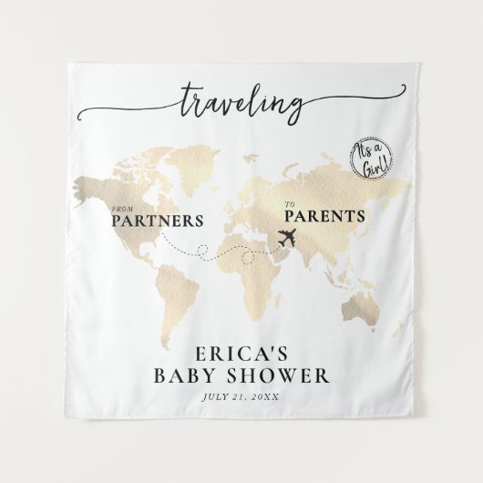 Tenture Voyager de Partenaires à Parents Gold Map (Devant)