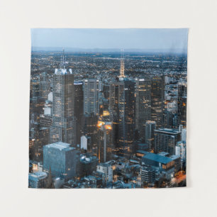 TENTURE VUE AÉRIENNE DES BÂTIMENTS DE LA VILLE PENDANT LA