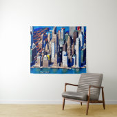 Tenture Vue aérienne du Motif de Manhattan (En situation (horizontale))