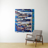 Tenture Vue aérienne du Motif de Manhattan (En situation)