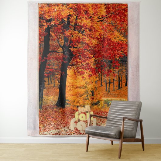 Tenture Vue de la forêt automne (En situation)