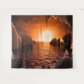 Tenture Vue de Trappist-1f Exoplanet (Devant (Horizontal))