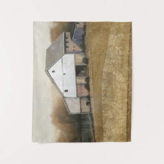 Tenture Vue Grange blanche (Devant)