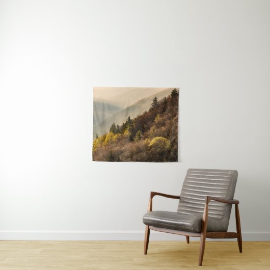 Tenture Vue sur la vallée Oconaluftee | Caroline du Nord (En situation (horizontale))