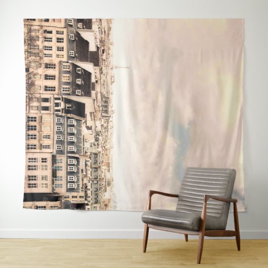 Tenture Vue sur les toits de Paris | Arrière-plan murale (En situation (horizontale))