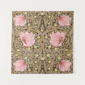 Tenture W Morris Pimpernel Motif en Pink & Sepia (Devant)