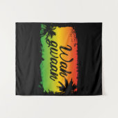 Tenture Wah Gwaan Jamaïque Rastafarian Tapestry Caraïbes (Devant (Horizontal))