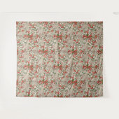 Tenture Walter Crane Cacatoès blanc Grenade rouge Art (Devant (Horizontal))