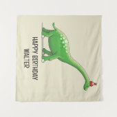 Tenture Walter le Dinosaur (Devant (Horizontal))