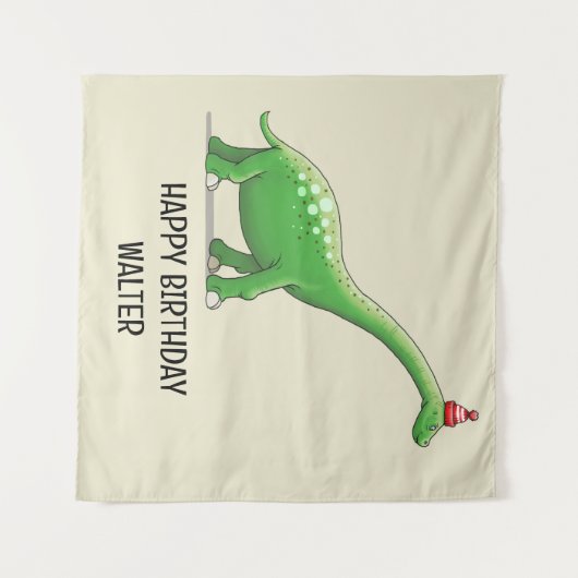 Tenture Walter le Dinosaur (Devant (Horizontal))