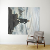 Tenture Wanderer au-dessus de la mer de brouillard, Friedr (En situation (horizontale))