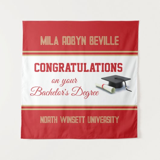 Tenture Waouh ! Licence ! Remise des diplômes (Devant)