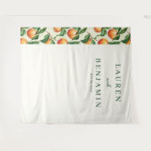 Tenture Warm Peach Illustration Border (Devant (Horizontal))